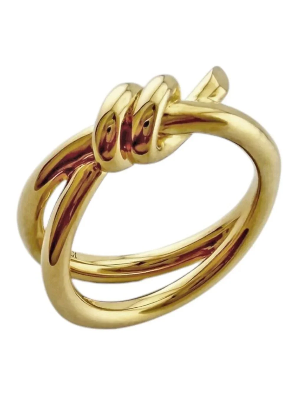 Tiffany & Co Knot Double Row Ring 18k Yellow Gold